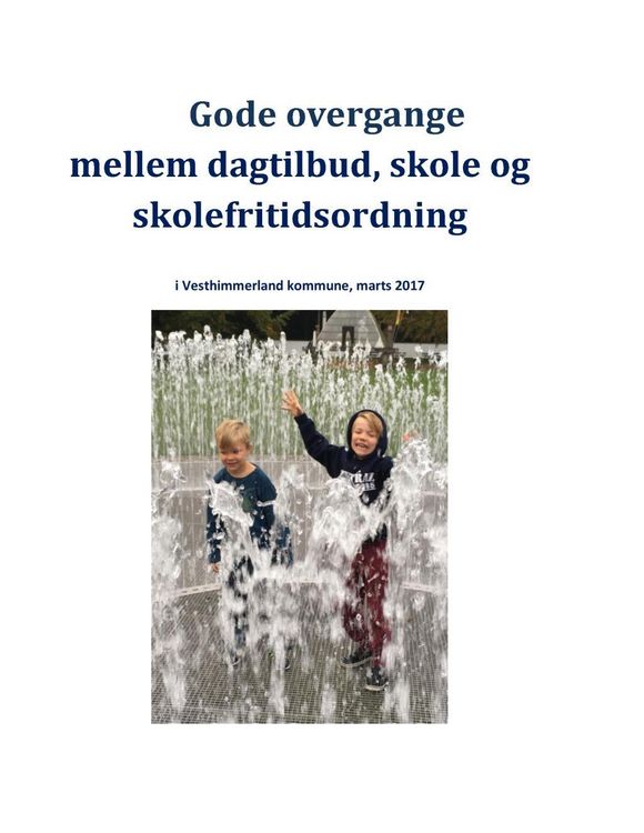 Produktbild: Gode overgange mellem dagtilbud, skole og skolefritidsordning