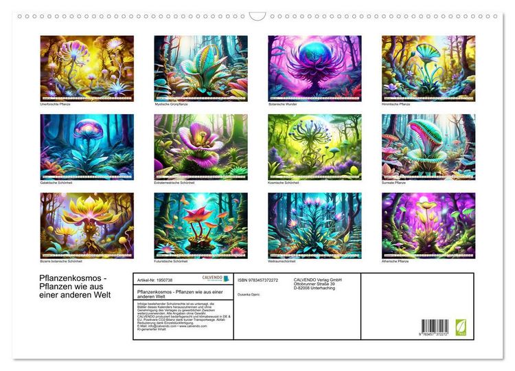 Produktbild: Pflanzenkosmos - Pflanzen wie aus einer anderen Welt (Wandkalender 2026 DIN A2 quer), CALVENDO Monatskalender