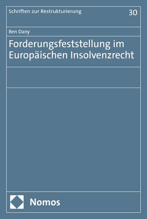 Produktbild: Forderungsfeststellung im Europ&auml;ischen Insolvenzrecht