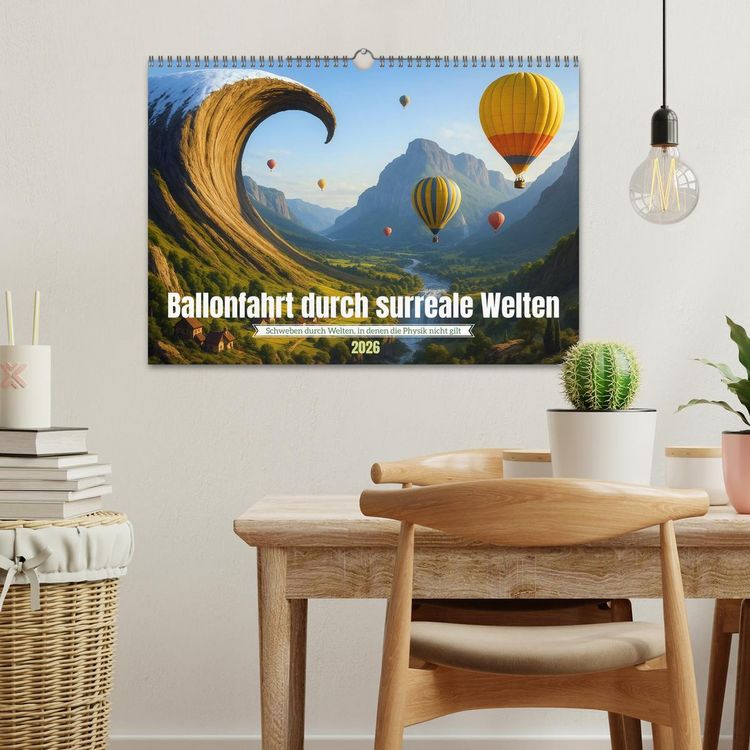 Produktbild: Ballonfahrt durch surreale Welten (Wandkalender 2026 DIN A3 quer), CALVENDO Monatskalender