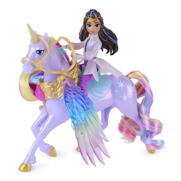 Produktbild: Unicorn Academy - Wing Magic Sophia & Wildstar Spielset, Einhorn-und-Puppe-Set mit Fl&uuml;geln, Alicorn mit Reiterin & Zubeh&ouml;r, ab 4 J.