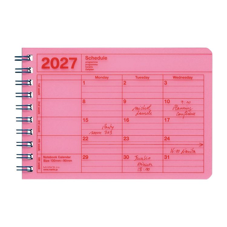 Produktbild: MARK'S 2027 Notebook Calendar XS // Neon Pink