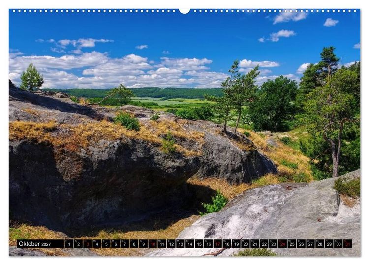 Produktbild: Die Teufelsmauer - Bizarre Felsformationen im Harz (hochwertiger Premium Wandkalender 2027 DIN A2 quer), Kunstdruck in Hochglanz