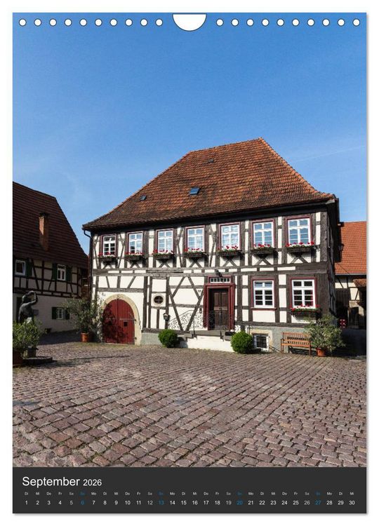 Produktbild: Str&uuml;mpfelbach - Fachwerkh&auml;user (Wandkalender 2026 DIN A4 hoch), CALVENDO Monatskalender