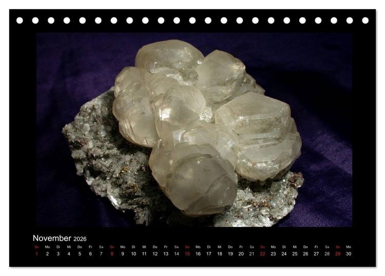 Produktbild: Mineralien aus dem Sauerland (Tischkalender 2026 DIN A5 quer), CALVENDO Monatskalender
