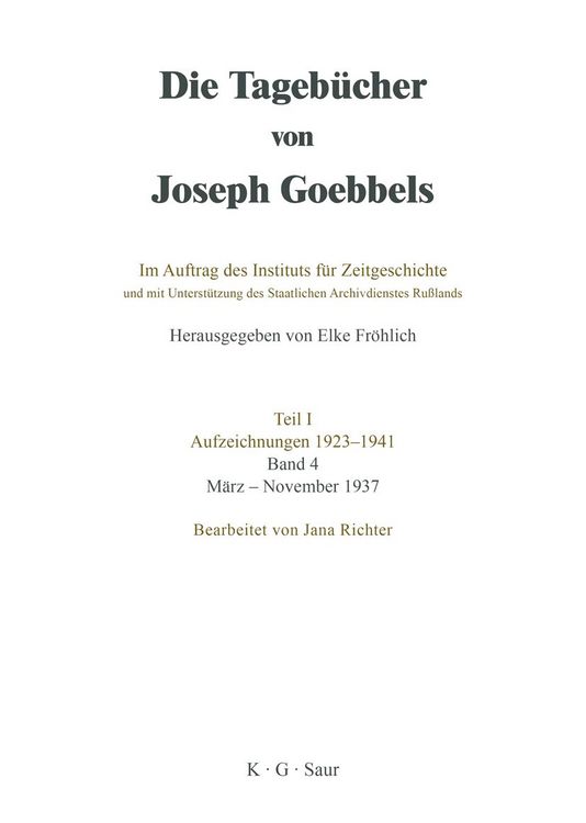 Produktbild: M&auml;rz-November 1937