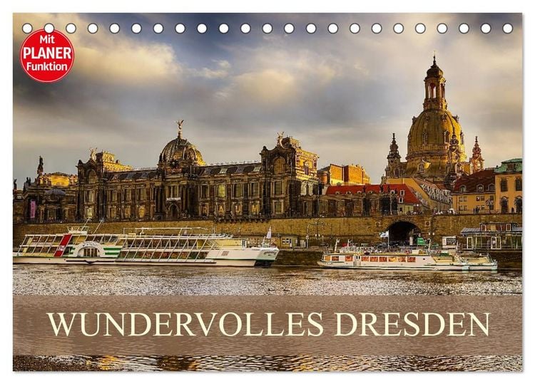 Produktbild: WUNDERVOLLES DRESDEN (Tischkalender 2026 DIN A5 quer), CALVENDO Monatskalender