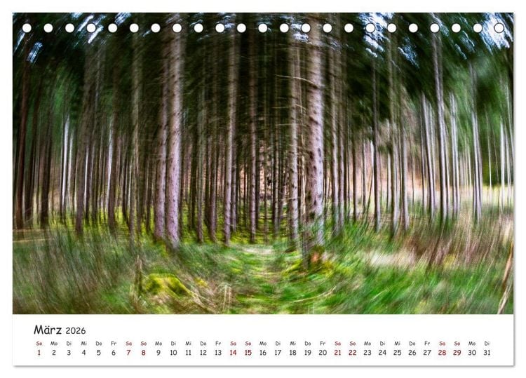 Produktbild: Abstrakte Naturerlebnisse - ICM (Intentional Camera Movement) Fotografie (Tischkalender 2026 DIN A5 quer), CALVENDO Monatskalender