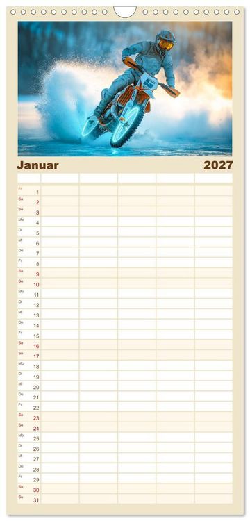 Produktbild: Familienplaner 2027 - MX - Motocross - Impressionen mit 5 Spalten (Wandkalender, 21 x 45 cm) CALVENDO