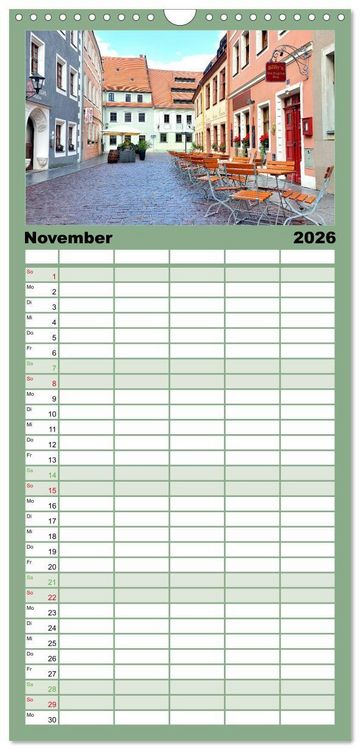Produktbild: Familienplaner 2026 - Pirna - Tor zur S&auml;chsischen Schweiz mit 5 Spalten (Wandkalender, 21 x 45 cm) CALVENDO