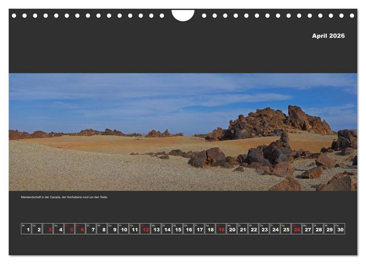 Produktbild: Teneriffa im Panorama (Wandkalender 2026 DIN A4 quer), CALVENDO Monatskalender