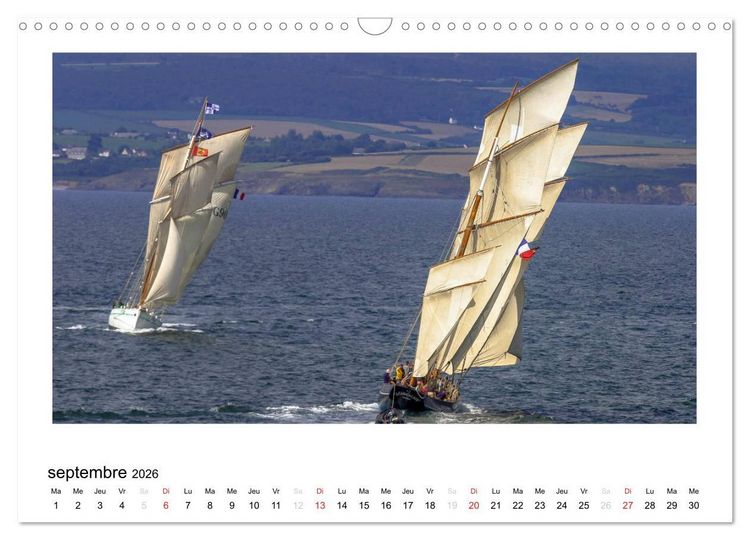 Produktbild: Toutes voiles dehors (Calendrier mural 2026 DIN A3 vertical), CALVENDO calendrier mensuel