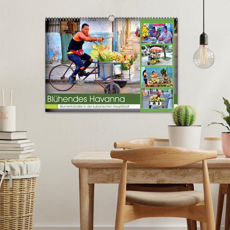 Produktbild: Bl&uuml;hendes Havanna - Blumenh&auml;ndler in der kubanischen Hauptstadt (Wandkalender 2026 DIN A3 quer), CALVENDO Monatskalender