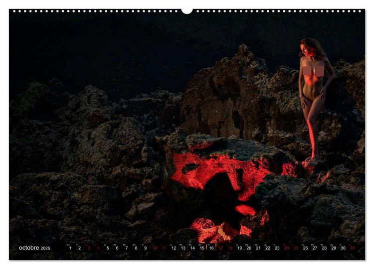 Produktbild: Lanzarote et le nu (Calendrier mural 2026 DIN A2 vertical) calendrier de bureau