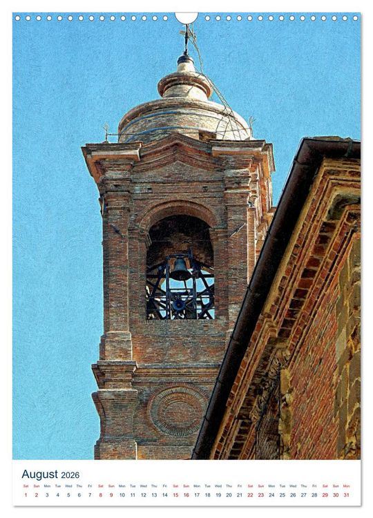 Produktbild: Umbrian Bell Towers (Wall Calendar 2026 DIN A3 portrait), CALVENDO 12 Month Wall Calendar