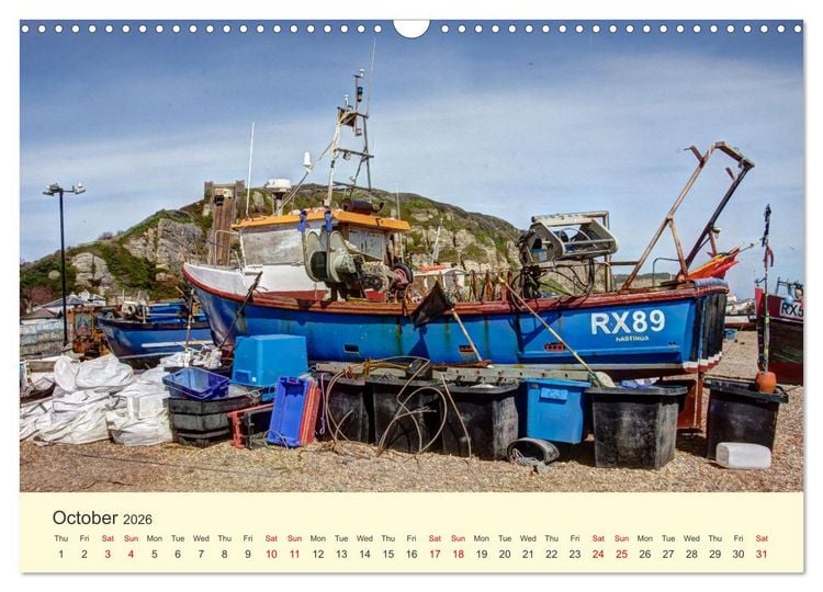 Produktbild: The Hastings Fishing Fleet (Wall Calendar 2026 DIN A3 landscape), CALVENDO 12 Month Wall Calendar
