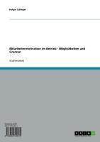 Produktbild: Mitarbeitermotivation im Betrieb - M&ouml;glichkeiten und Grenzen