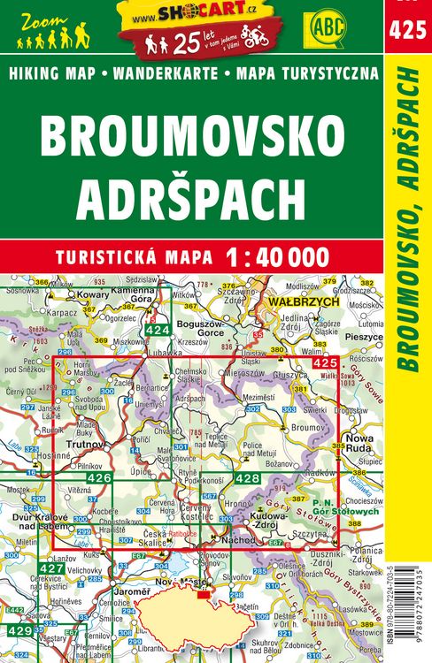 Produktbild: Wanderkarte Tschechien Broumovsko, Adrspach 1 : 40 000