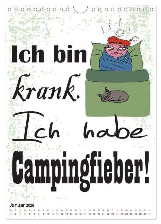 Produktbild: CampingSpr&uuml;che (Wandkalender 2026 DIN A4 hoch), CALVENDO Monatskalender