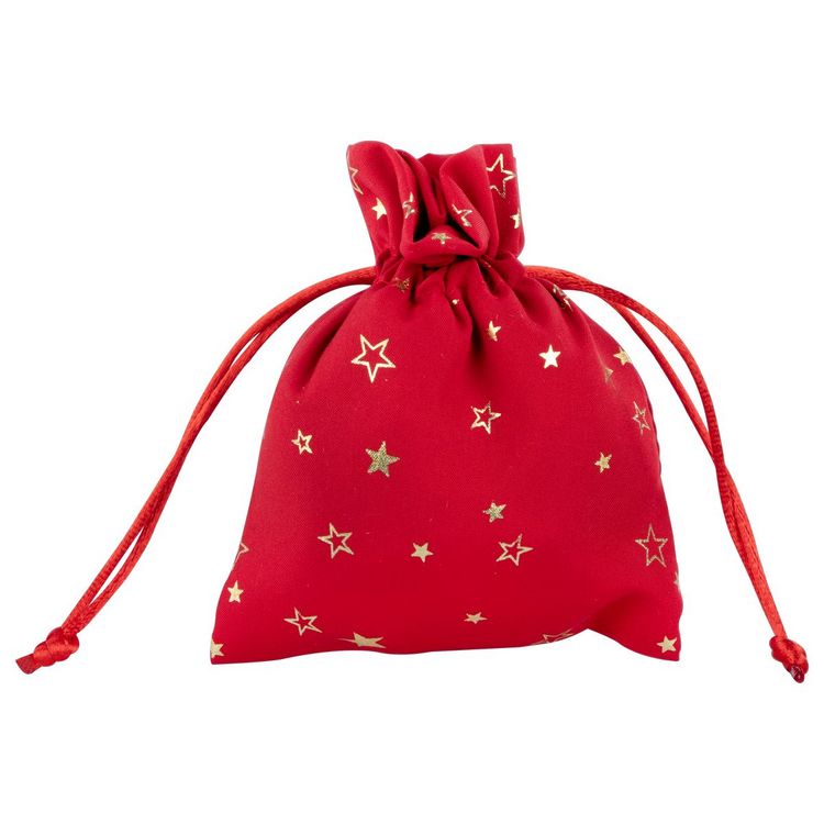 Produktbild: Idena Stoffs&auml;ckchen Weihnachten rot / Stern 10x13cm