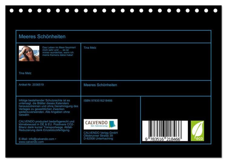 Produktbild: Meeres Sch&ouml;nheiten (Tischkalender 2026 DIN A5 quer), CALVENDO Monatskalender