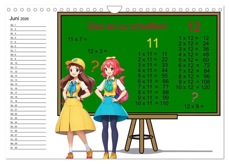 Produktbild: Mathematik f&uuml;r Grundsch&uuml;ler (Wandkalender 2026 DIN A4 quer), CALVENDO Monatskalender