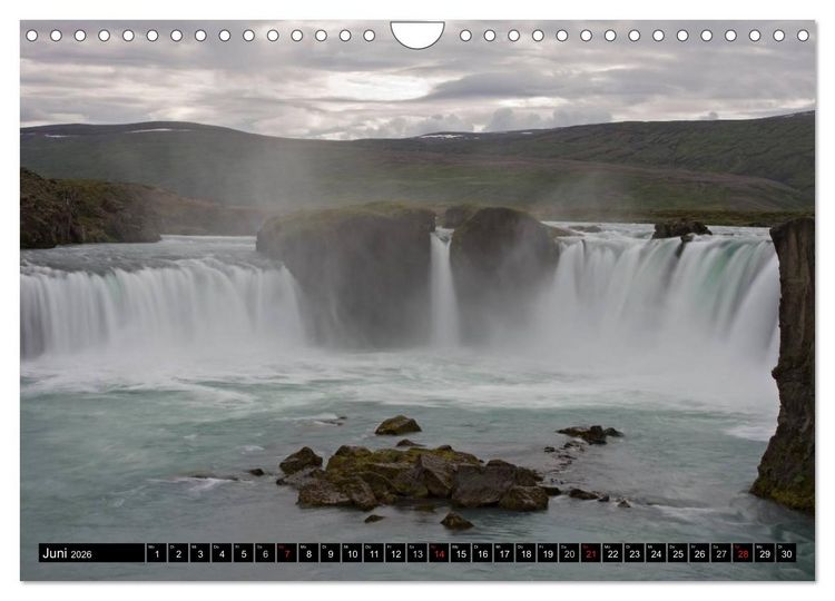 Produktbild: Wasserf&auml;lle Islands (Wandkalender 2026 DIN A4 quer), CALVENDO Monatskalender