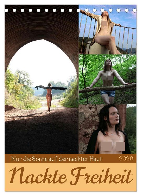 Produktbild: Nackte Freiheit (Tischkalender 2026 DIN A5 hoch), CALVENDO Monatskalender