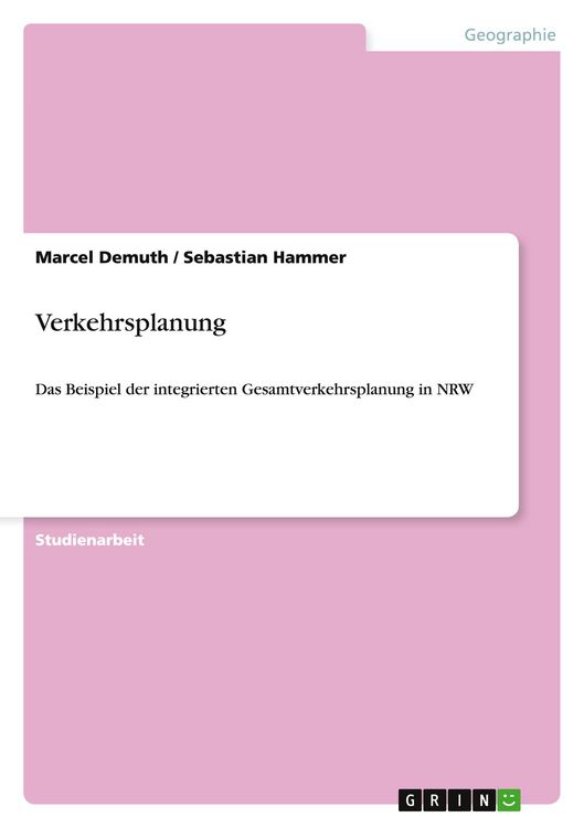 Produktbild: Verkehrsplanung