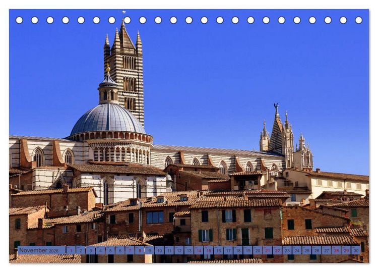 Produktbild: Siena - Stadt des legend&auml;ren Palio (Tischkalender 2026 DIN A5 quer), CALVENDO Monatskalender