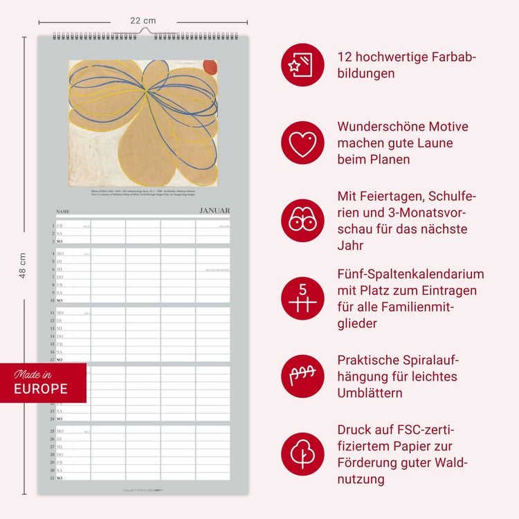 Produktbild: Kunst Familienplaner 2027