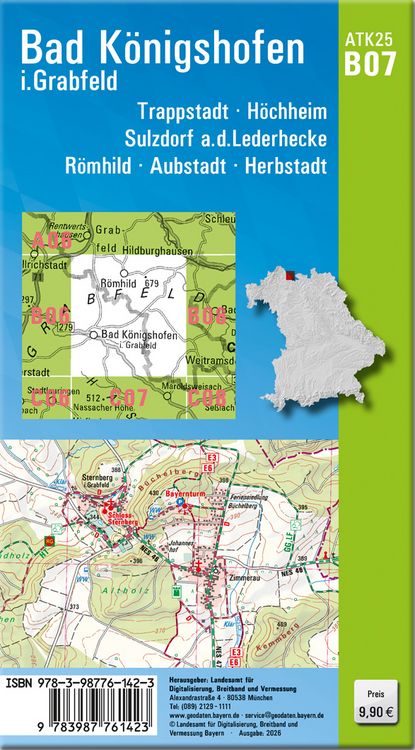 Produktbild: ATK25-B07 Bad K&ouml;nigshofen i.Grabfeld (Amtliche Topographische Karte 1:25000)