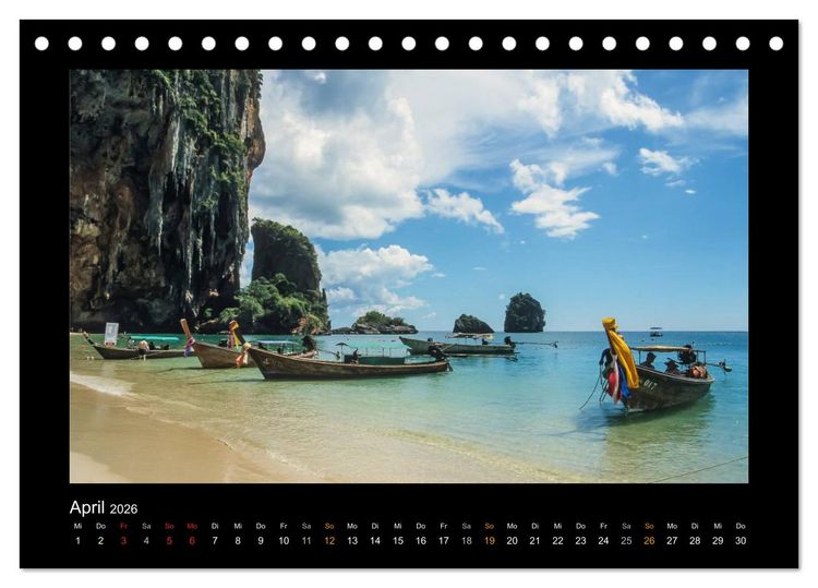 Produktbild: Thailand - Traumstr&auml;nde und Tempel (Tischkalender 2026 DIN A5 quer), CALVENDO Monatskalender