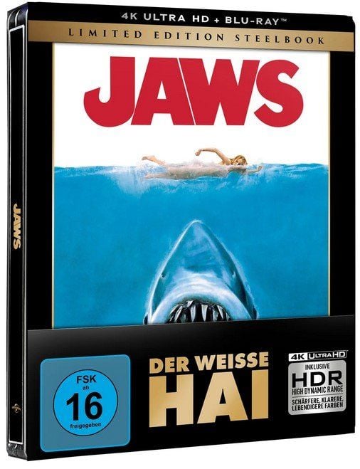 Produktbild: Der wei&szlig;e Hai - Steelbook (4K-UHD+2 Blu-rays)
