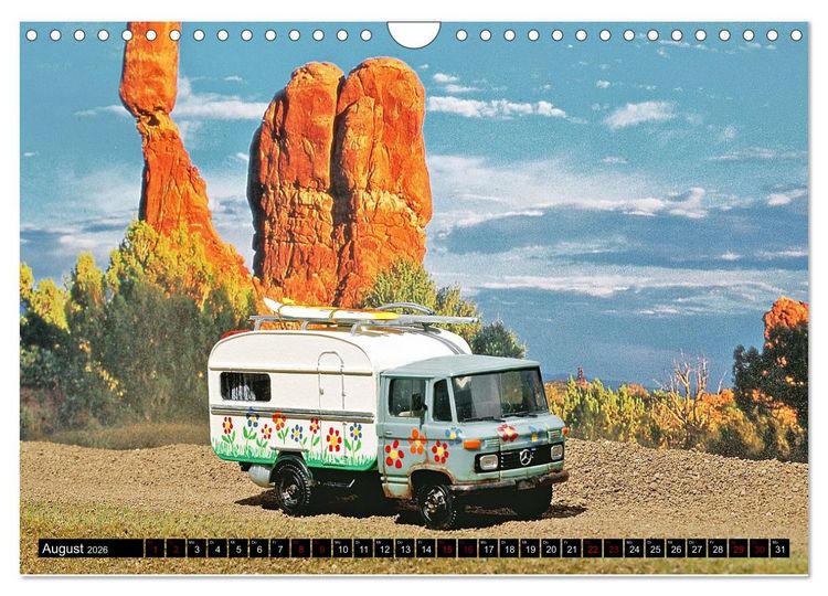 Produktbild: Miniaturwelten des Campings (Wandkalender 2026 DIN A4 quer), CALVENDO Monatskalender