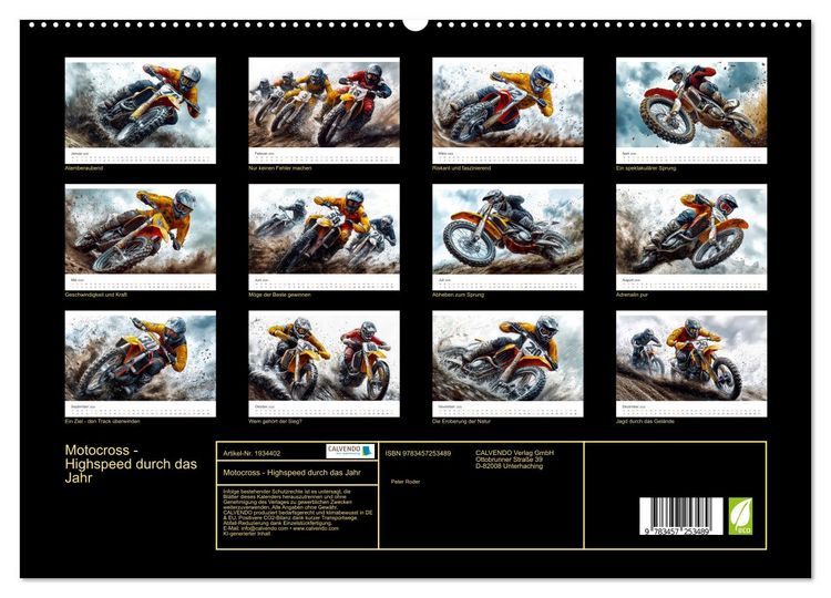 Produktbild: Motocross - Highspeed durch das Jahr (hochwertiger Premium Wandkalender 2026 DIN A2 quer), Kunstdruck in Hochglanz