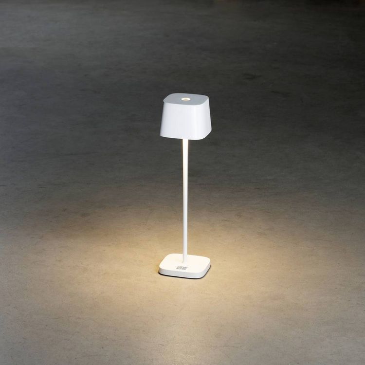Produktbild: Konstsmide 7829-250 Capri LED-Akku-Tischlampe 2.2W Warmwei&szlig; Wei&szlig;