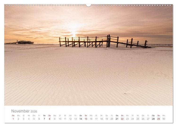 Produktbild: St. Peter-Ording. Deutschlands gr&ouml;&szlig;te Sandkiste (hochwertiger Premium Wandkalender 2026 DIN A2 quer), Kunstdruck in Hochglanz