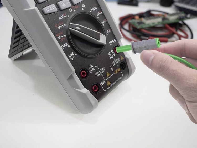 Produktbild: VOLTCRAFT MSB-501 Sicherheits-Messleitung Lamellenstecker 4 mm Lamellenstecker 4 mm 1.50 m Gr&uuml;n 1 St.