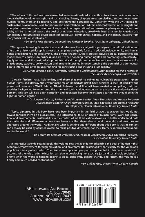 Produktbild: Advancing the Global Agenda for Human Rights, Vulnerable Populations, and Environmental Sustainability