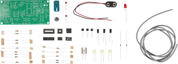 Produktbild: Whadda WSG101 Elektronisches Codeschloss Ausf&uuml;hrung (Bausatz/Baustein): Bausatz 9V