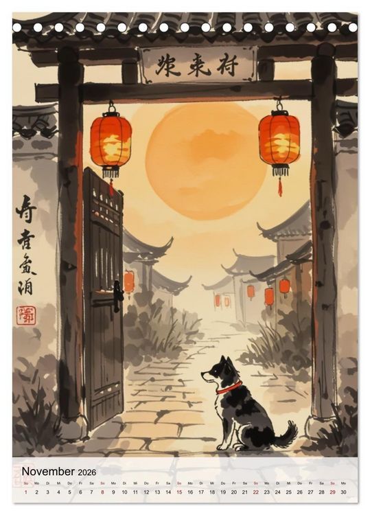 Produktbild: Die 12 chinesischen Tierkreiszeichen (Tischkalender 2026 DIN A5 hoch), CALVENDO Monatskalender