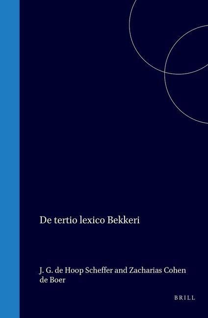 Produktbild: De Tertio Lexico Bekkeri