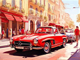 Produktbild: CALVENDO Puzzle Der klassische Mercedes-Benz 190SL gilt heutzutage als Wertanlage. | 1000 Teile Lege-Gr&ouml;&szlig;e 64x48cm Foto-Puzzle f&uuml;r gl&uuml;ckliche Stunden