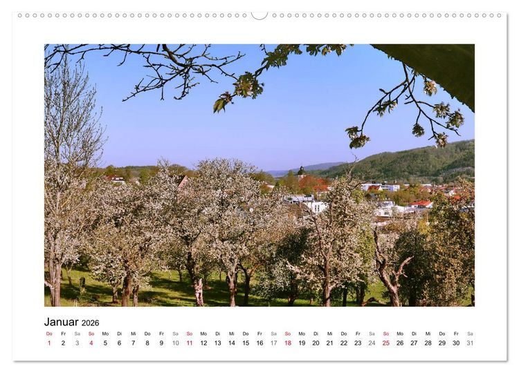 Produktbild: Kirschbl&uuml;te rund um Witzenhausen (Wandkalender 2026 DIN A2 quer), CALVENDO Monatskalender