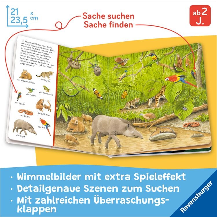 Produktbild: Mein Sachen suchen Wimmelbuch: Tiere und ihre Kinder