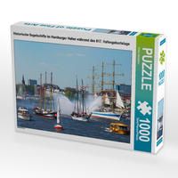Produktbild: CALVENDO Puzzle Historische Segelschiffe im Hamburger Hafen w&auml;hrend des 817. Hafengeburtstags | 1000 Teile Lege-Gr&ouml;&szlig;e 64x48cm Foto-Puzzle f&uuml;r gl&uuml;cklic