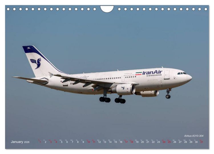 Produktbild: Airliners of the Middle East (Wall Calendar 2026 DIN A4 landscape), CALVENDO 12 Month Wall Calendar