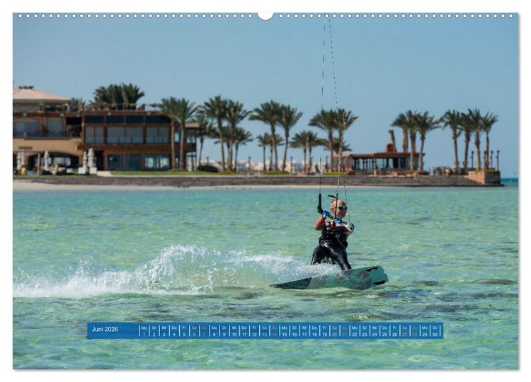Produktbild: Kite Boarding El Gouna (Wandkalender 2026 DIN A2 quer), CALVENDO Monatskalender