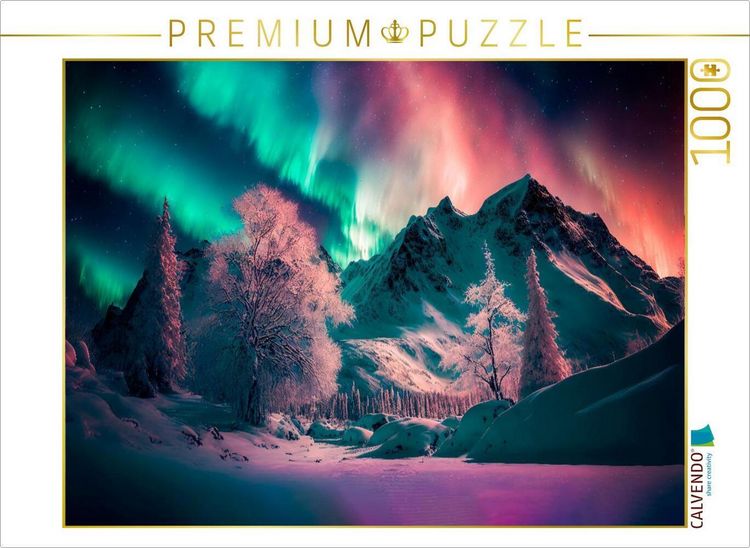 Produktbild: CALVENDO Puzzle Aurora Borealis | 1000 Teile Lege-Gr&ouml;&szlig;e 64x48cm Foto-Puzzle f&uuml;r gl&uuml;ckliche Stunden